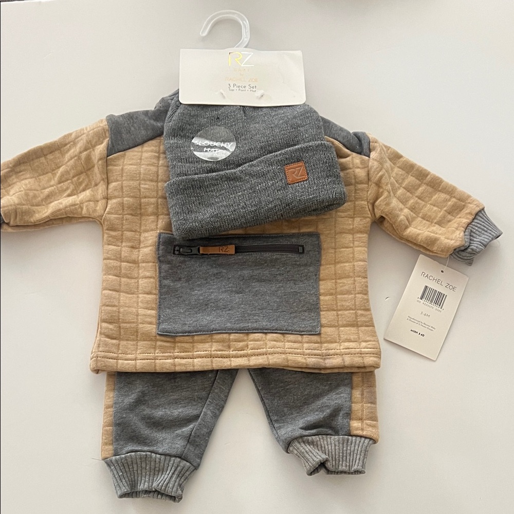 Rachel Zoe Tan and Gray Kids Matching Set